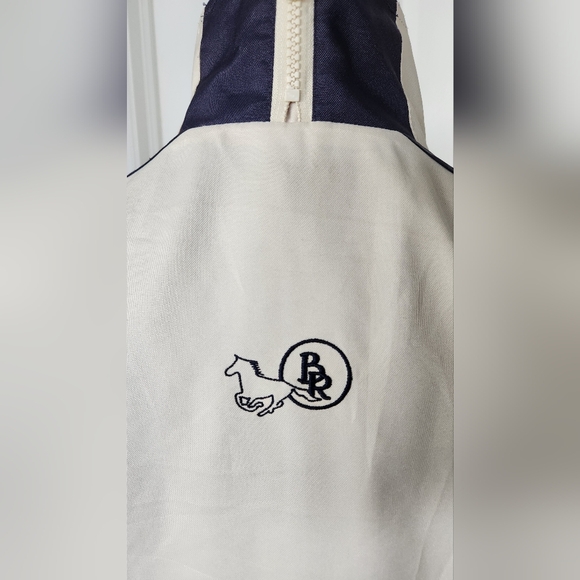 BR Equestrian Cream and Navy Half Zip Jacket - Size Medium - Picture 3 of 16
